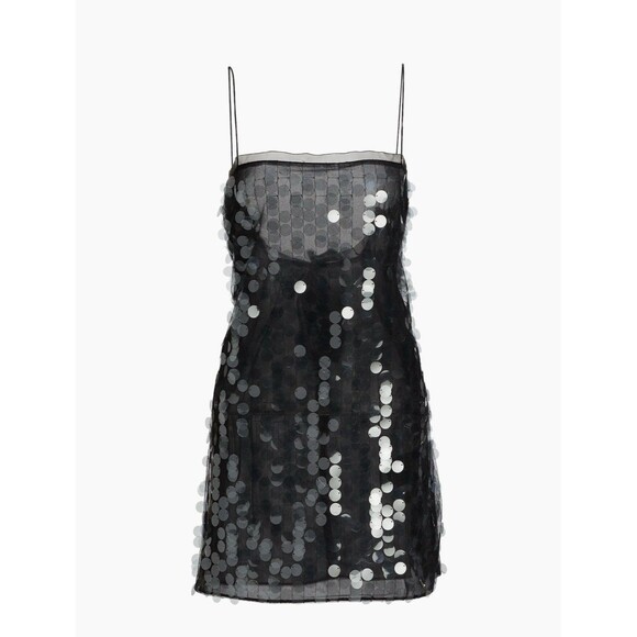 16ARLINGTON Black Sequin Fia Mini Dress Size 10 - Picture 4 of 11